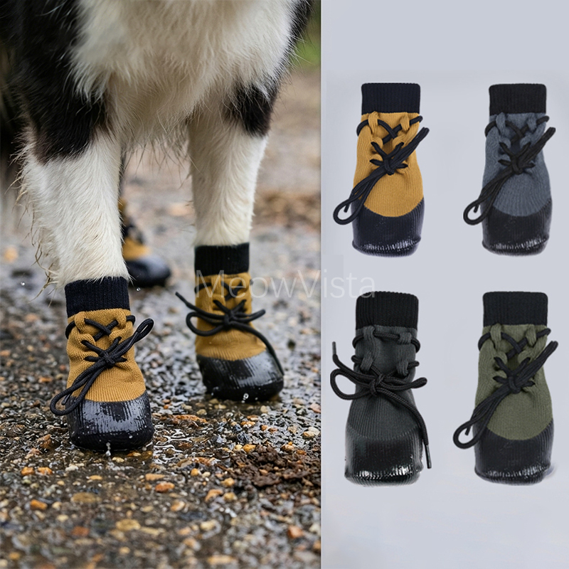 Dog Booties Paw Protector - Botas Impermeáveis para Cães com Sola