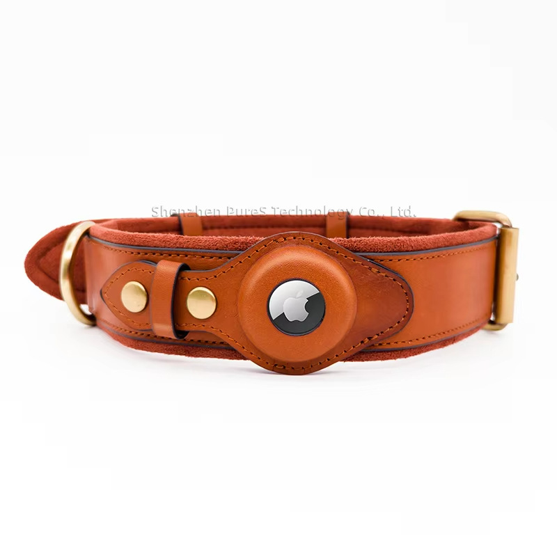 Pet Gps Tracker Collar - Coleira de couro para cachorro com