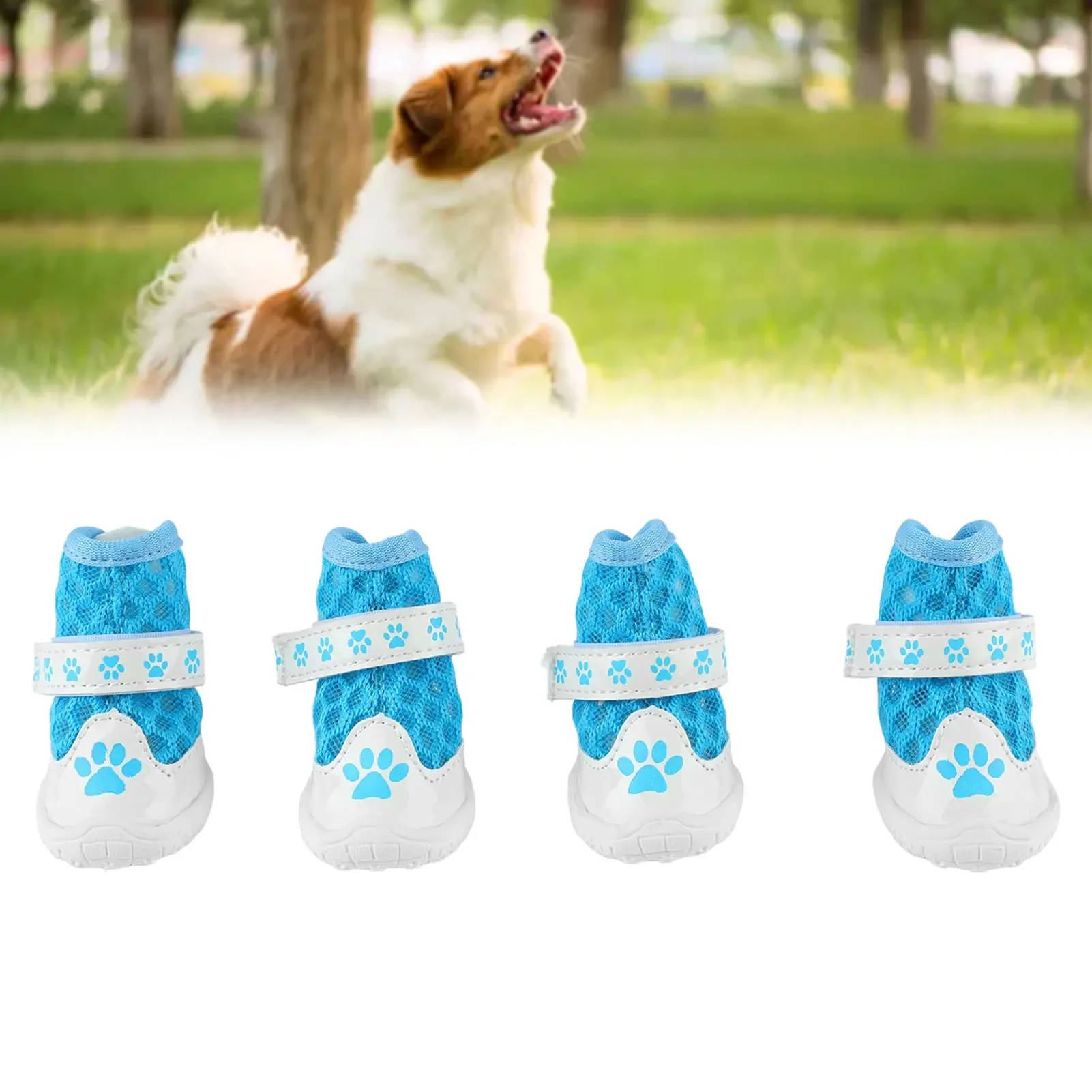 Dog Booties Paw Protector - Leve respirável malha cão botas, resistência