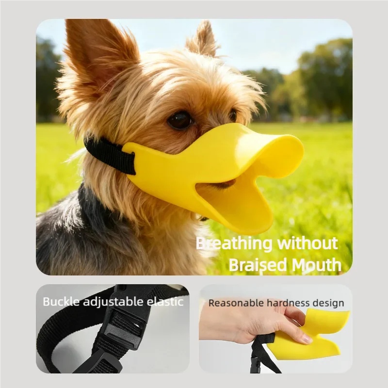Dog Muzzle Silicone - Máscara Anti-Mordida em Silicone Ajustável em